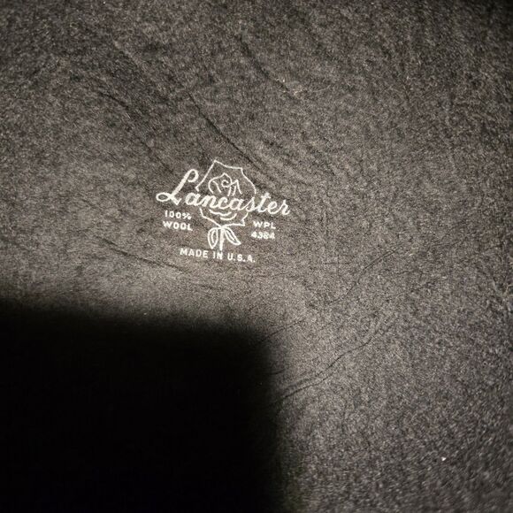 True Vintage Lancaster Black Wool Felt Hat Face Netting USA Black Sequin Classy - Picture 12 of 12